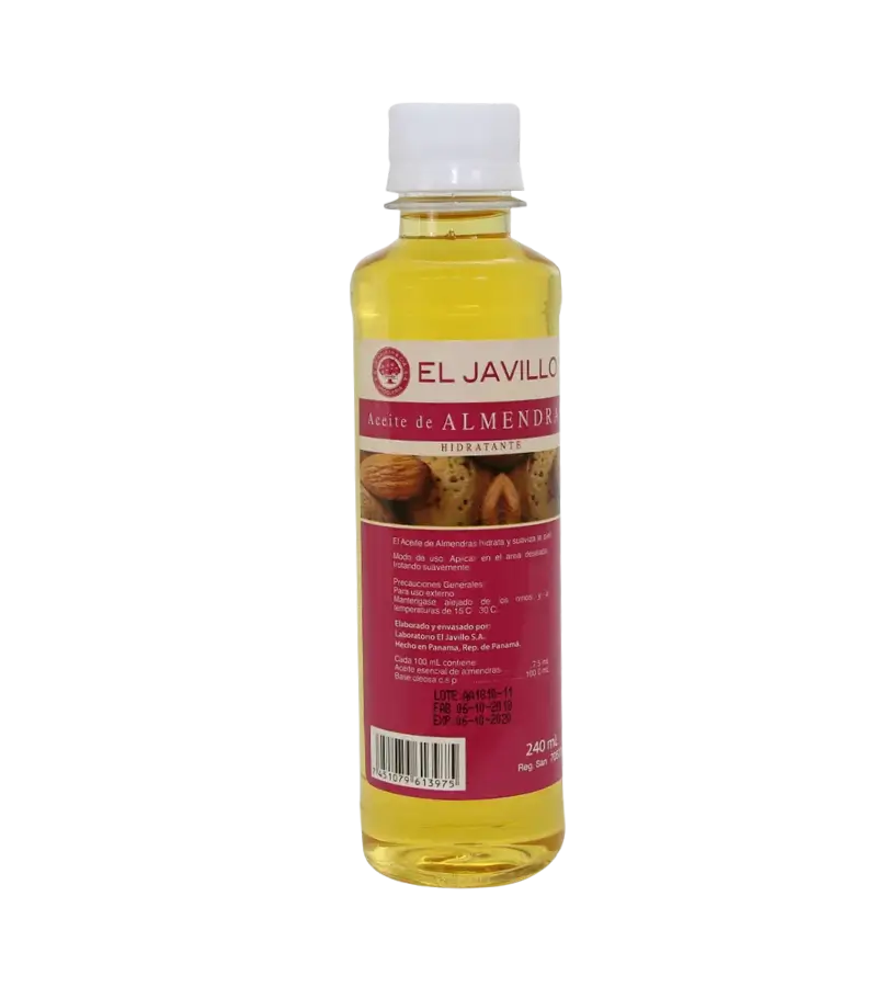 Almond Oil El Javillo 240ml – Deep Hydration & Anti-Stretch Mark Care for All Skin Types