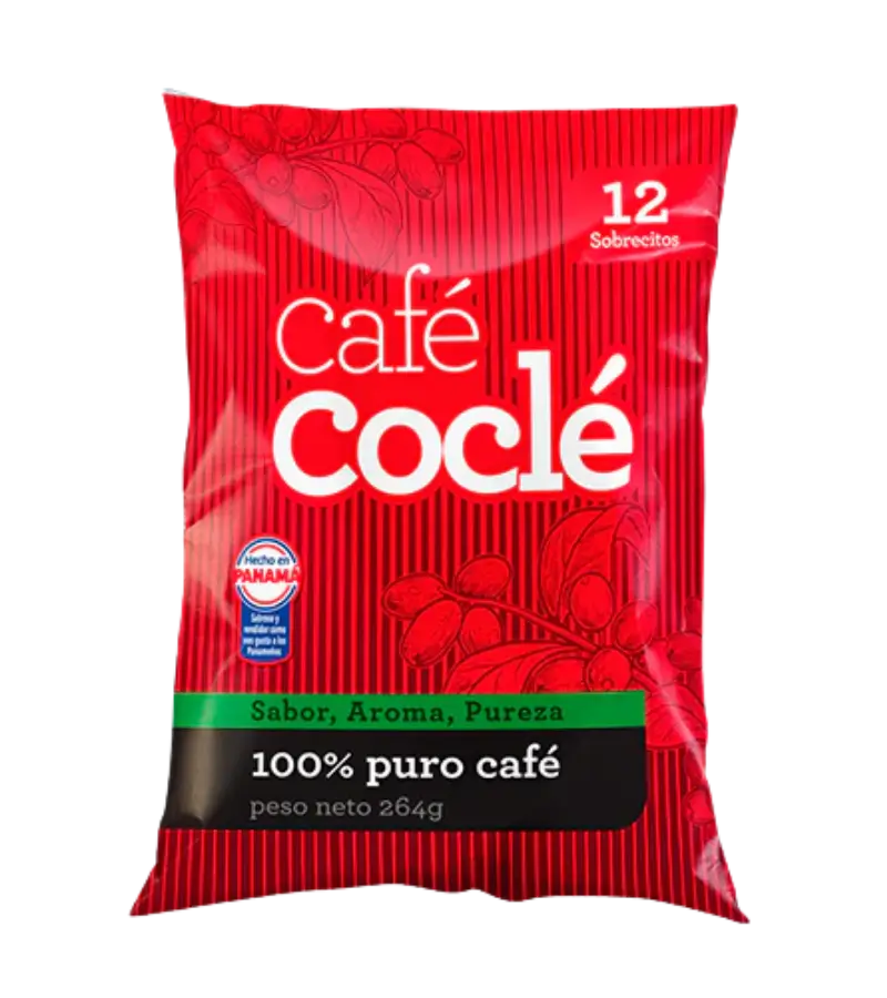 Café Coclé Ground Coffee – Bag of 12 Sachets (264g) | Perfectly Portioned for Freshness