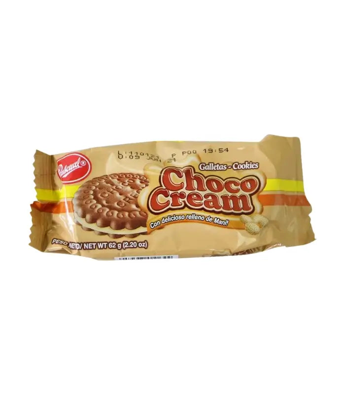Choco Cream with Peanut Filling (4 Cookies, 62g) Explosive Flavor in Every Bite