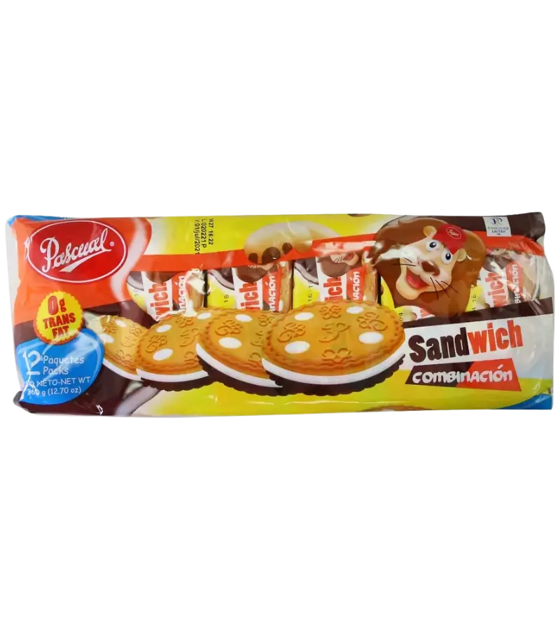 Pascual Combination Sandwich Cookies – 12 Pack (30g Each)