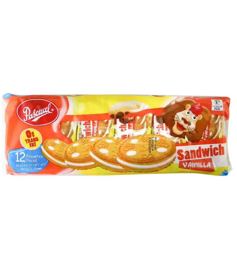 Pascual Sandwich Cookies Vainilla 12-Pack | Classic flavor Snack