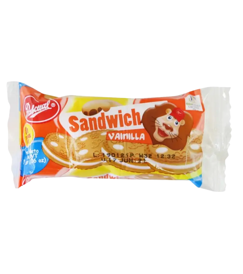 Pascual Sandwich Cookies Vanilla Single Pack | Classic Cream-Filled Delight