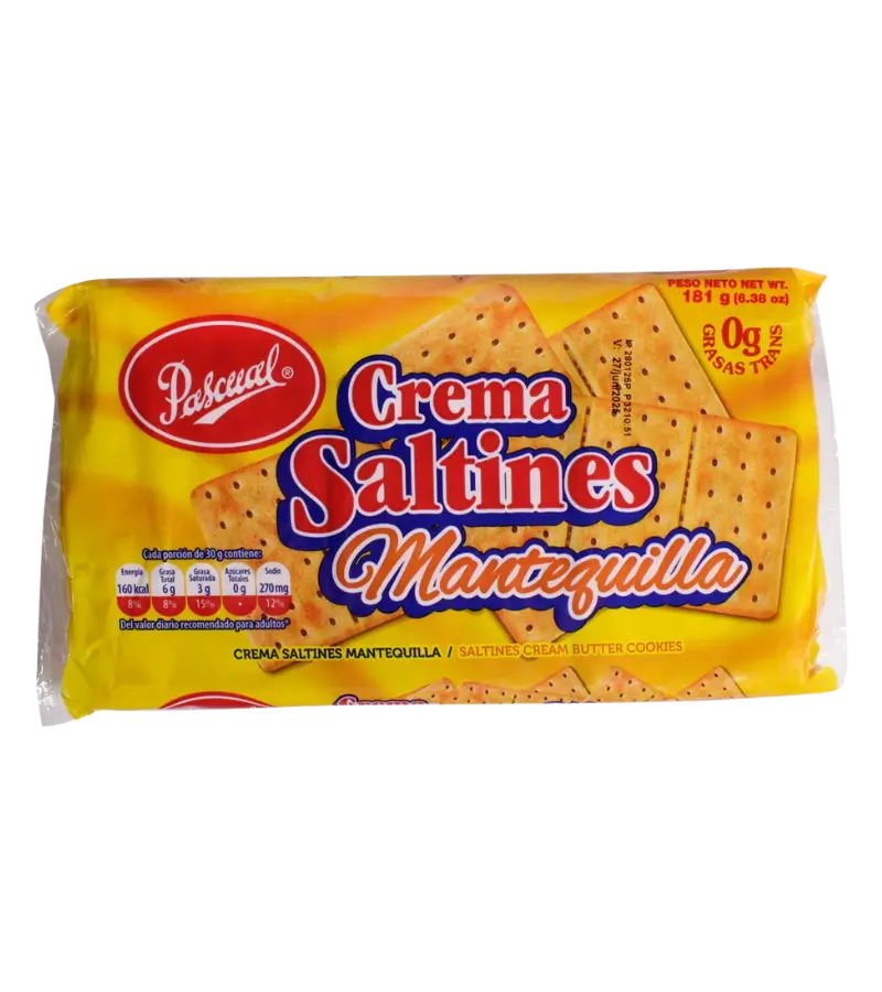 Pascual Crema Saltines Butter 181g — Panamanian Saltine Butter Crackers