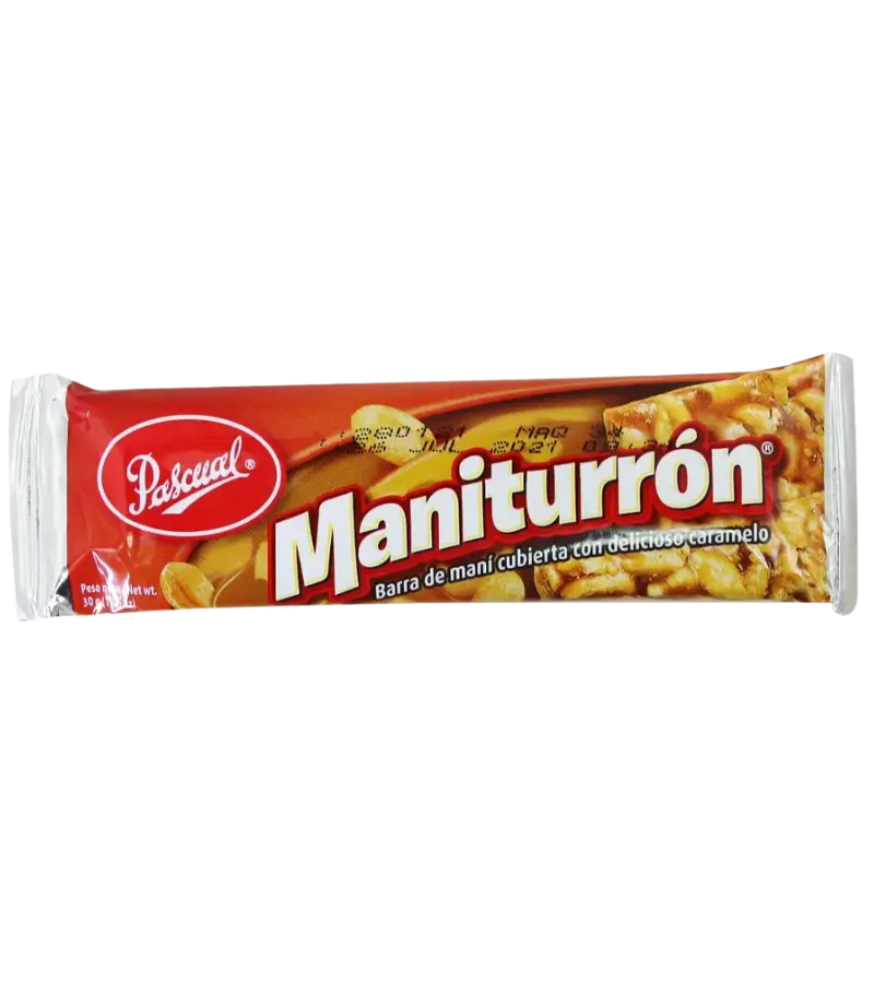 Pascual Maniturrón 30g | Crunchy Peanut Bar with Caramel Coating