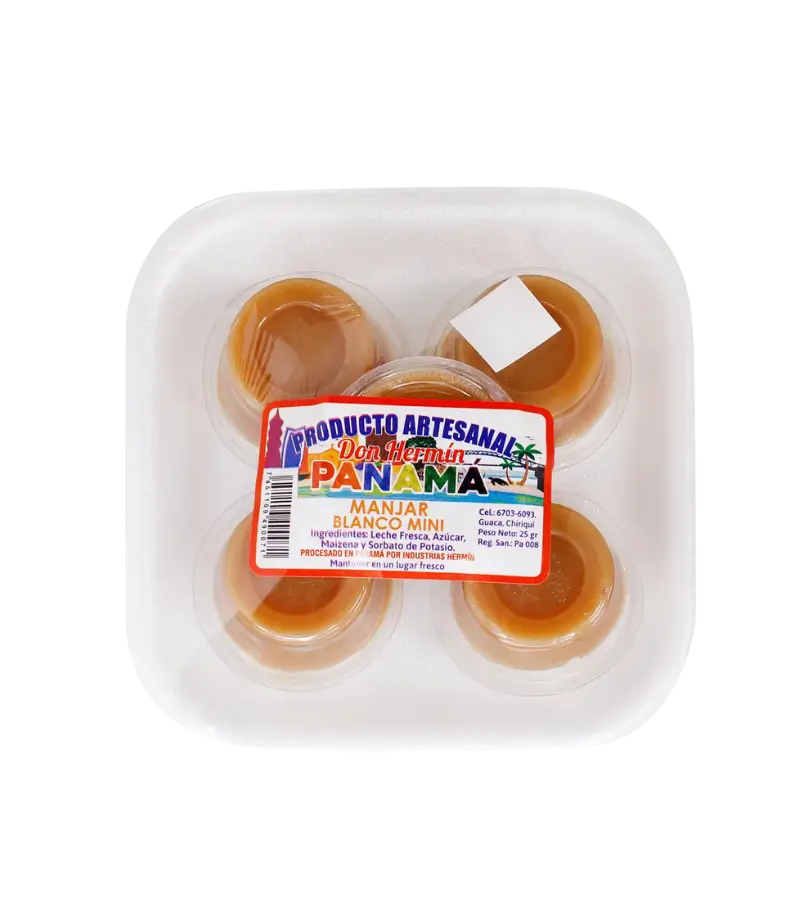 Manjar Blanco Mini Cups 25g x 5 – Traditional Panamanian Milk Dessert