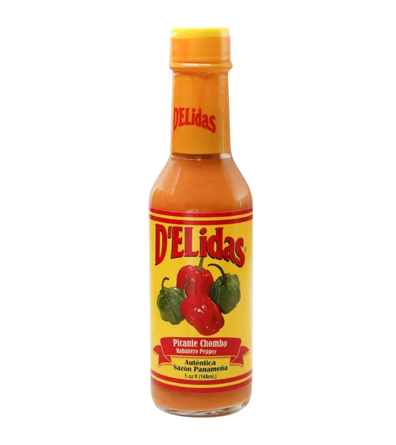 Delidas Panamanian Chombo Habanero Hot Sauce 5oz – Authentic Panamanian Flavor