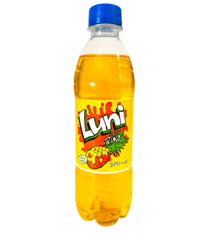 Soda Luni Piña Bottle 370ml | Refreshing Pineapple Flavor Soft Drink