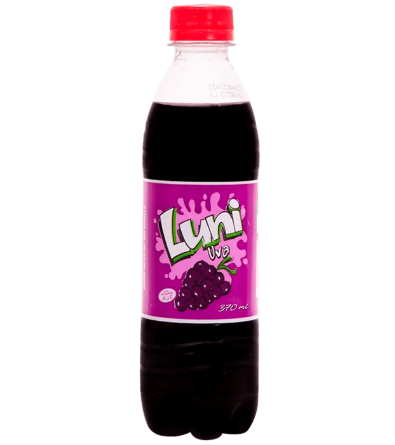Soda Luni Uva Botella 370ml | Sweet Grape Fizz in a Splash of Purple