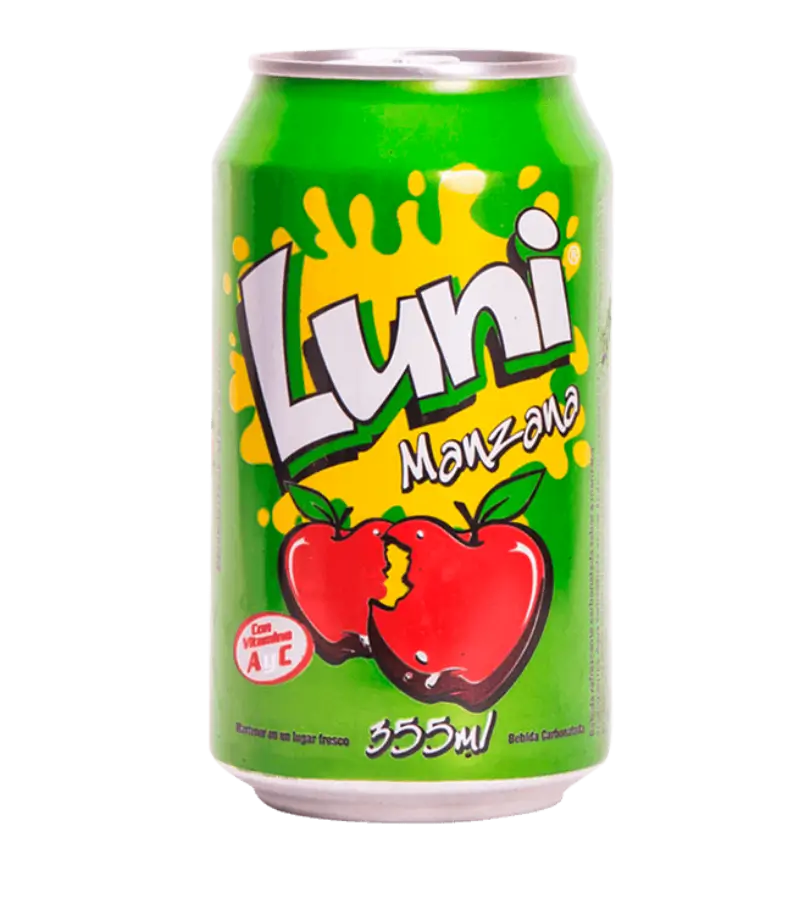 Soda Luni Manzana Can 355ml | Fizzy Apple Delight in Every Sip