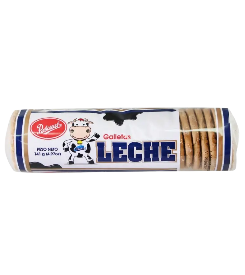 Pascual Milk Cookies - Traditional Panamanian Sweet Biscuits Tube 141g (4.97oz)