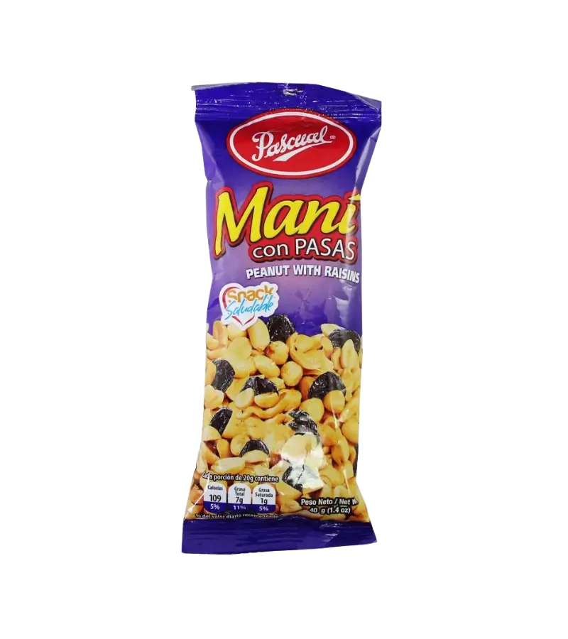 Pascual Peanuts with Raisins 40g | Sweet & Savory Snack On-the-Go