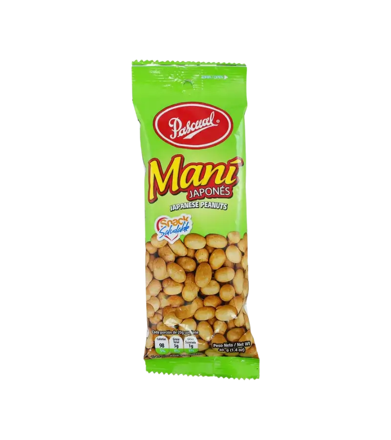 Pascual Japanese Peanuts 40g | Crunchy Coated Snack with a Bold Flavor