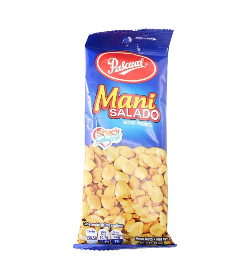 Salted Peanuts Pascual 40g – Crunchy & Savory Snack from Panama