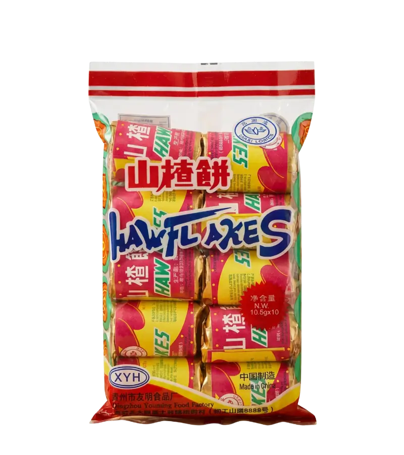 Haw Flakes (Ostia China) XYH – Traditional Chinese Hawthorn Candy (Pack of 10)