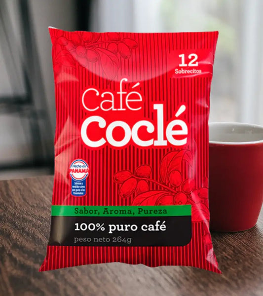Café Coclé Ground Coffee – Bag of 12 Sachets (264g) | Perfectly Portioned for Freshness