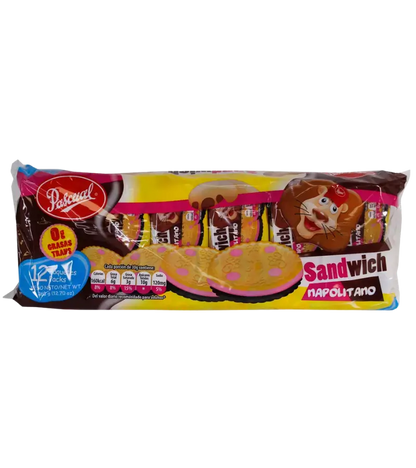 Pascual Neapolitan Sandwich Cookies – 12 Pack (30g Each)