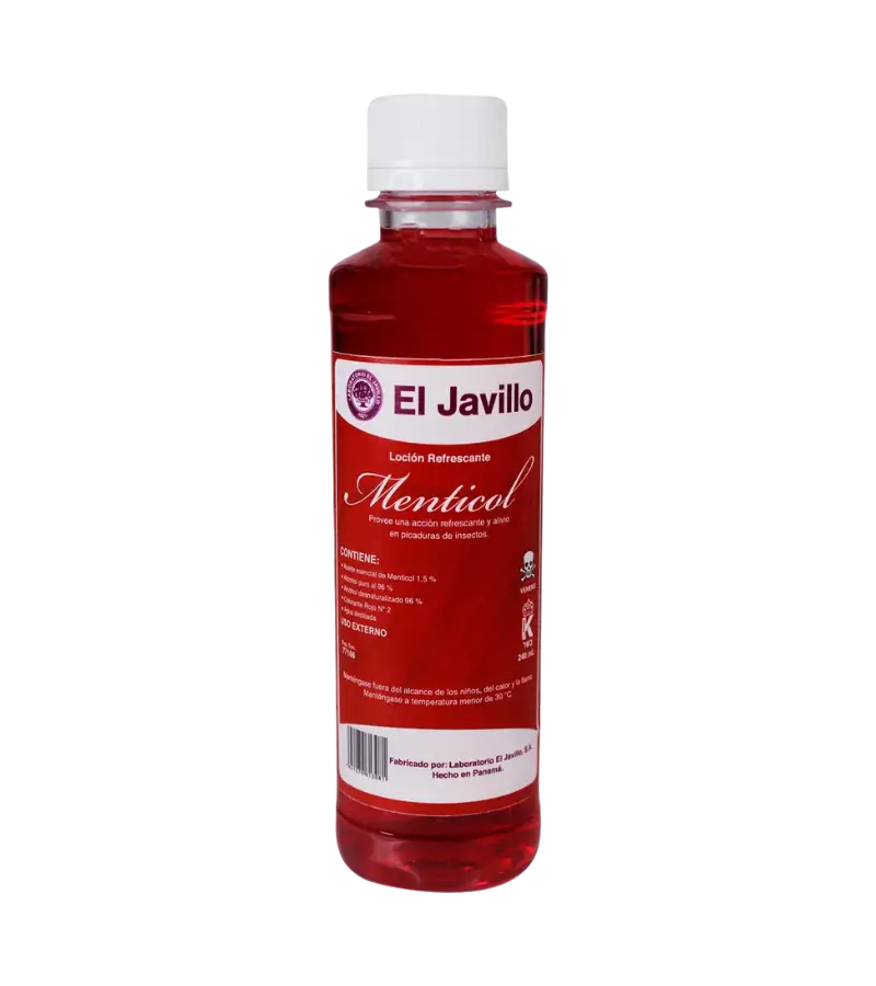 Menticol El Javillo 240ml – Refreshing Skin Relief Lotion for Insect Bites, Sunburn & Muscle Tension