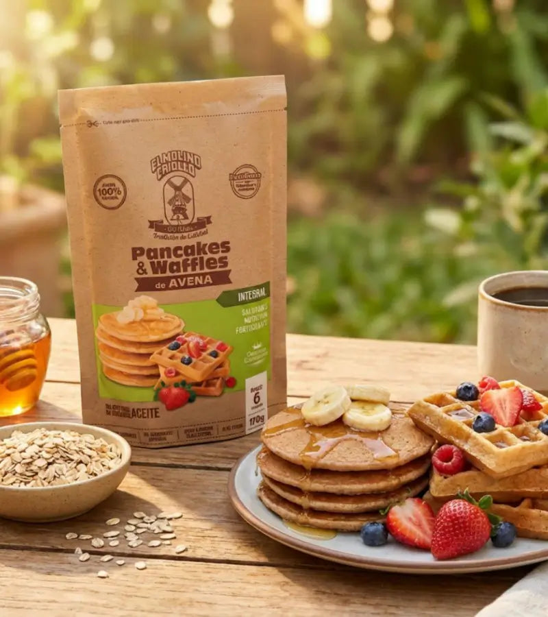 Molino Criollo Oat Pancake and Waffle Mix – Whole Grain 170g