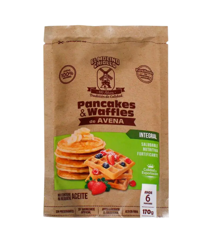 Molino Criollo Oat Pancake and Waffle Mix – Whole Grain 170g