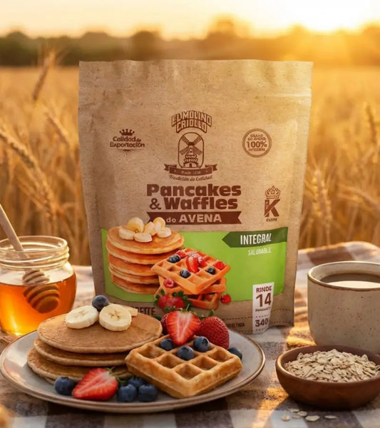 Molino Criollo Oat Pancake and Waffle Mix – Whole Grain 340g