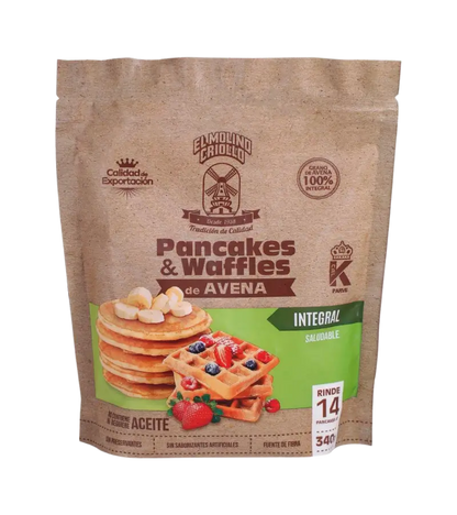 Molino Criollo Oat Pancake and Waffle Mix – Whole Grain 340g