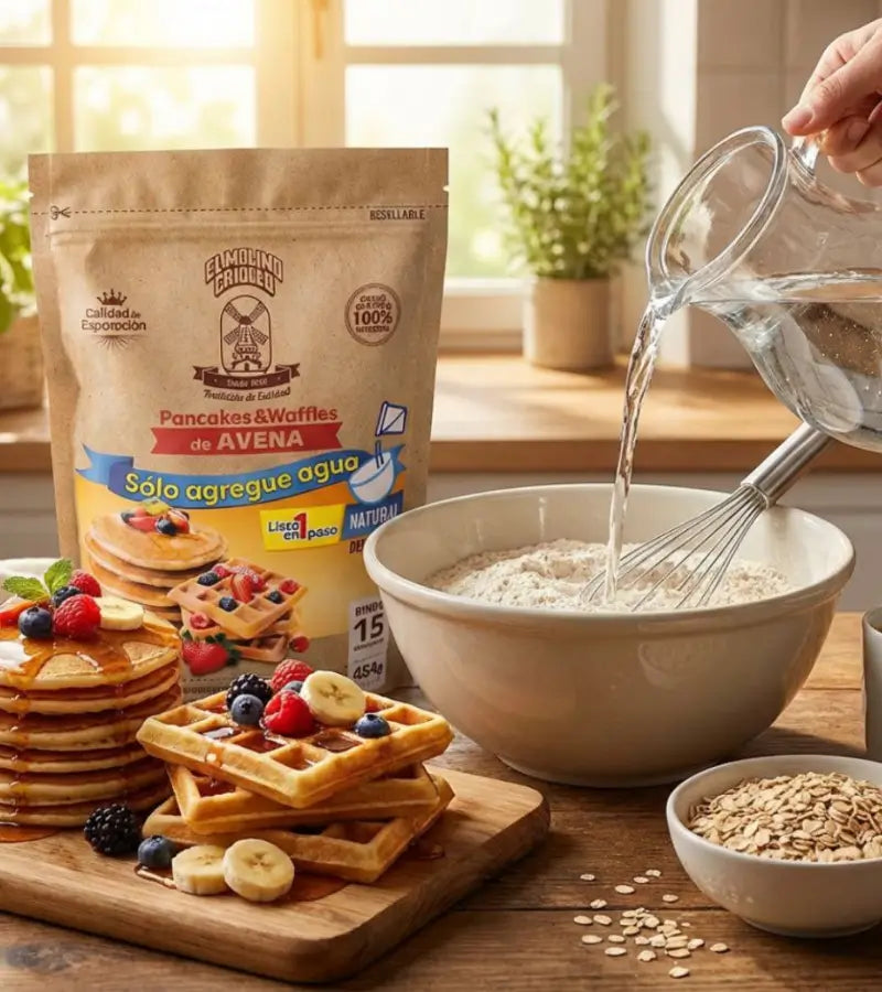 El Molino Criollo Ready-to-Make Oat Pancakes and Waffles 454g | Just Add Water