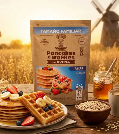 Molino Criollo Oat Pancake & Waffle Mix – Natural Flavor 510g | Family Size