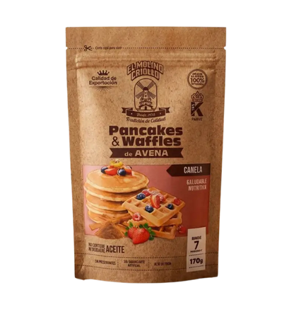 Molino Criollo Oatmeal Pancake and Waffle Mix – Cinnamon Flavor 170g