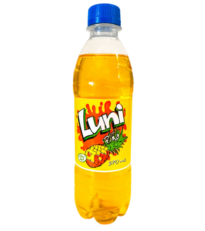 Soda Luni Piña Bottle 370ml | Refreshing Pineapple Flavor Soft Drink