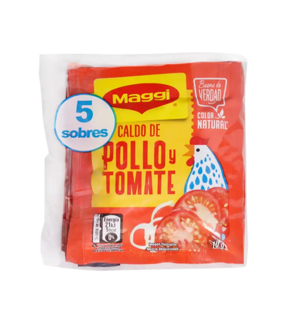 Maggi Chicken Bouillon with Tomato – Panamanian Flavor, 5 Sachets