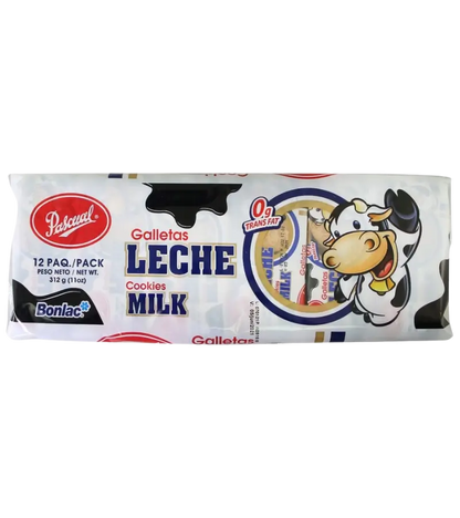 Pascual Milk Cookies Family Pack - 12 Traditional Panamanian Biscuit 312g (11oz)