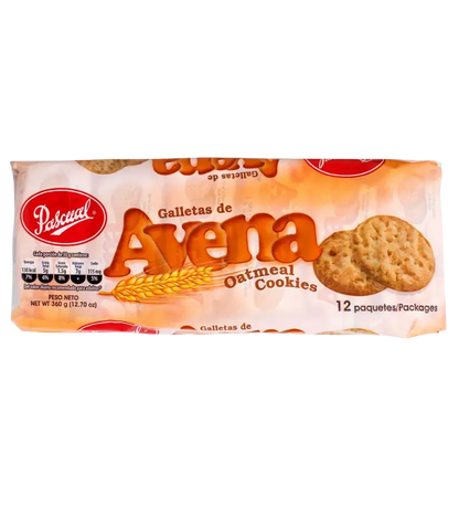 Pascual Oatmeal Cookies 12-Pack (360g) – Traditional Panamanian Biscuits