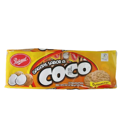 Pascual Coconut Cookies 12-Pack (360g) – Traditional Panamanian Biscuits