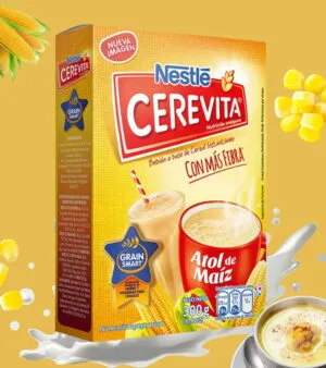Cerevita Atol de Maíz Nestlé 300g | Instant Corn Cereal Beverage with More Fiber