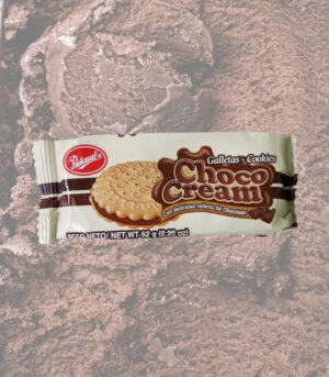 Choco Cream Cookie with Chocolate Filling Pascual 62g | Decadent Chocolate Cream Cookies (4-Cookie)