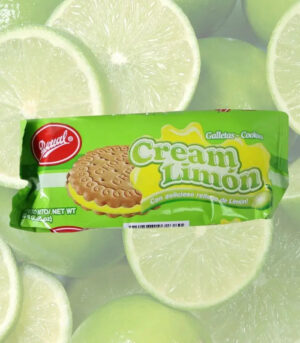 Lemon Cream Cookie (Choco Cream) Vanilla Cookie Filled with Lemon Cream - Zesty Vanilla Cookies with Lemon Filling 62g (4-Cookies)