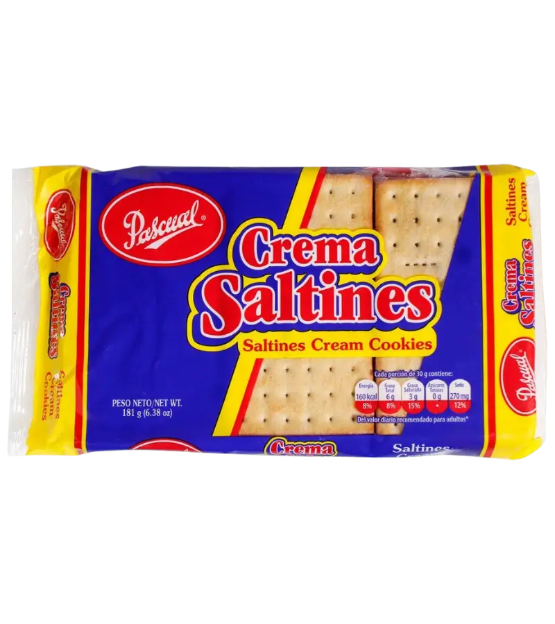 Pascual Crema Saltines Original 181g — Panamanian Saltine Crackers - Image 2