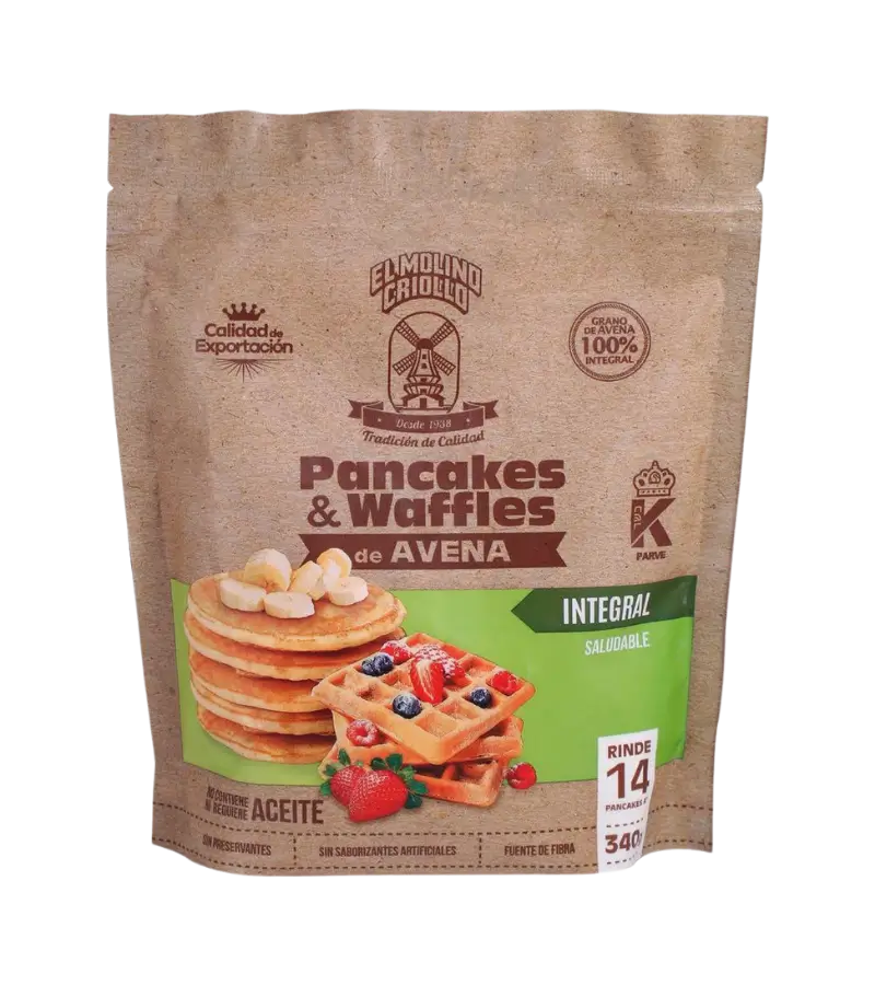 Molino Criollo Oat Pancake and Waffle Mix – Whole Grain 340g - Image 2