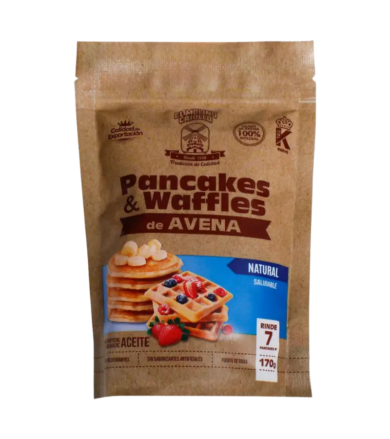 Molino Criollo Oat Pancake & Waffle Mix – Natural Flavor 170g - Image 4