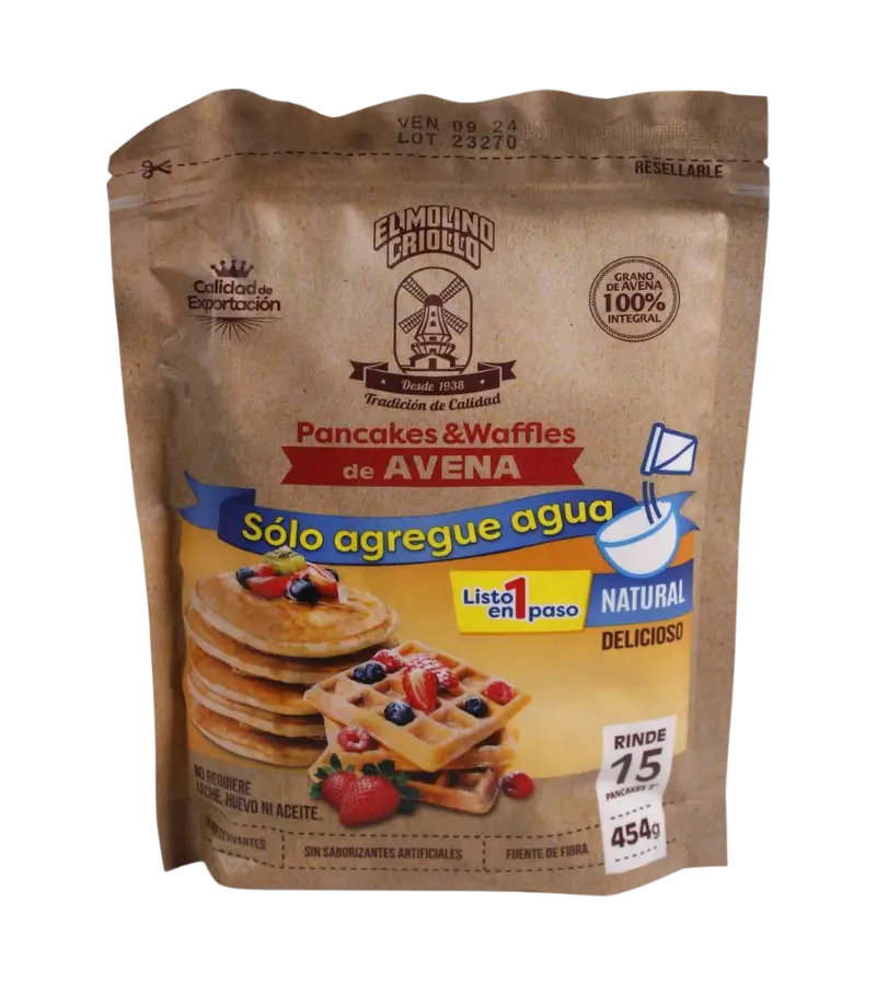 El Molino Criollo Ready-to-Make Oat Pancakes and Waffles 454g | Just Add Water - Image 4