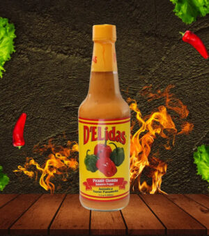 Delidas Panamanian Chombo Habanero Hot Sauce 10oz – Family Size Authentic Panamanian Flavor