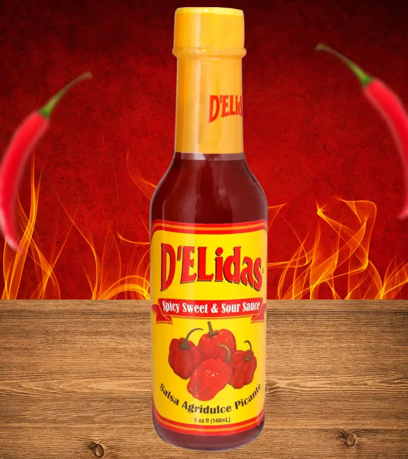 Delidas Sweet & Spicy Chombo Habanero Hot Sauce 5oz – Panamanian Agridulce Flavor
