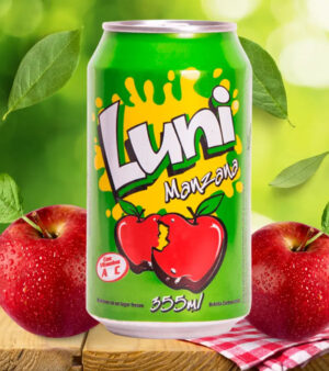 Soda Luni Manzana Can 355ml | Fizzy Apple Delight in Every Sip