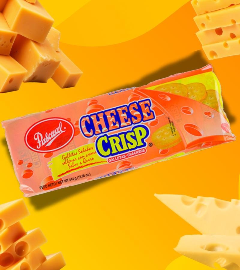 Pascual Crips Cheese Crackers yellow