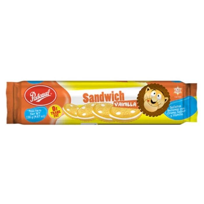 Galletas Sandwich Pascual Vainilla Tubo