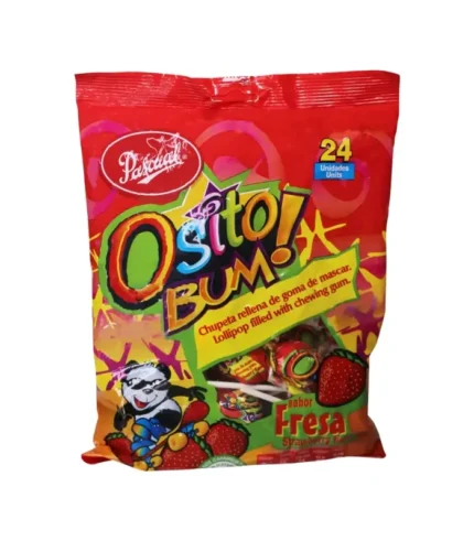 Osito Bum Strawberry Lollipops