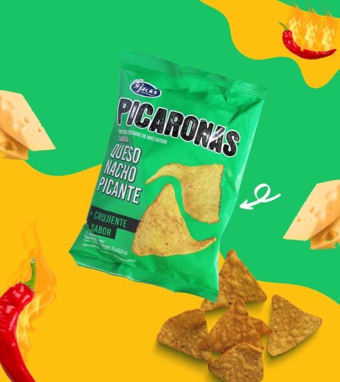 Picaronas Hot Nacho Cheese flavor Jack's 2.6ozs